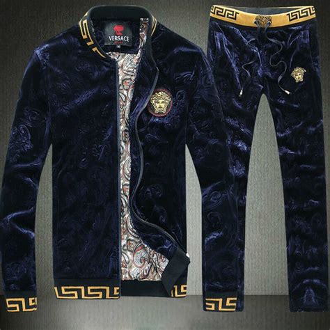 tracksuit versace mens|velvet tracksuit men's versace.